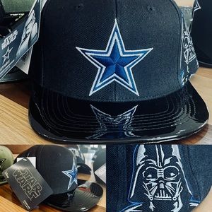 Dallas Cowboys Darth Vader Imperial Attack Star Wars BLACK SHINE Snapback Cap